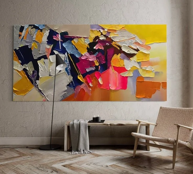 Original Oil Painting Home Decoration Handmade Oil Painting Abstract Art Knife Painting Art