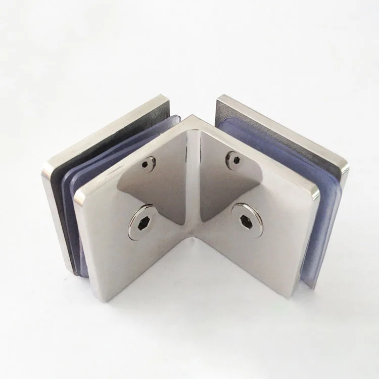 Condibe shower room clamp 90 degree brass pivot screen glass clip