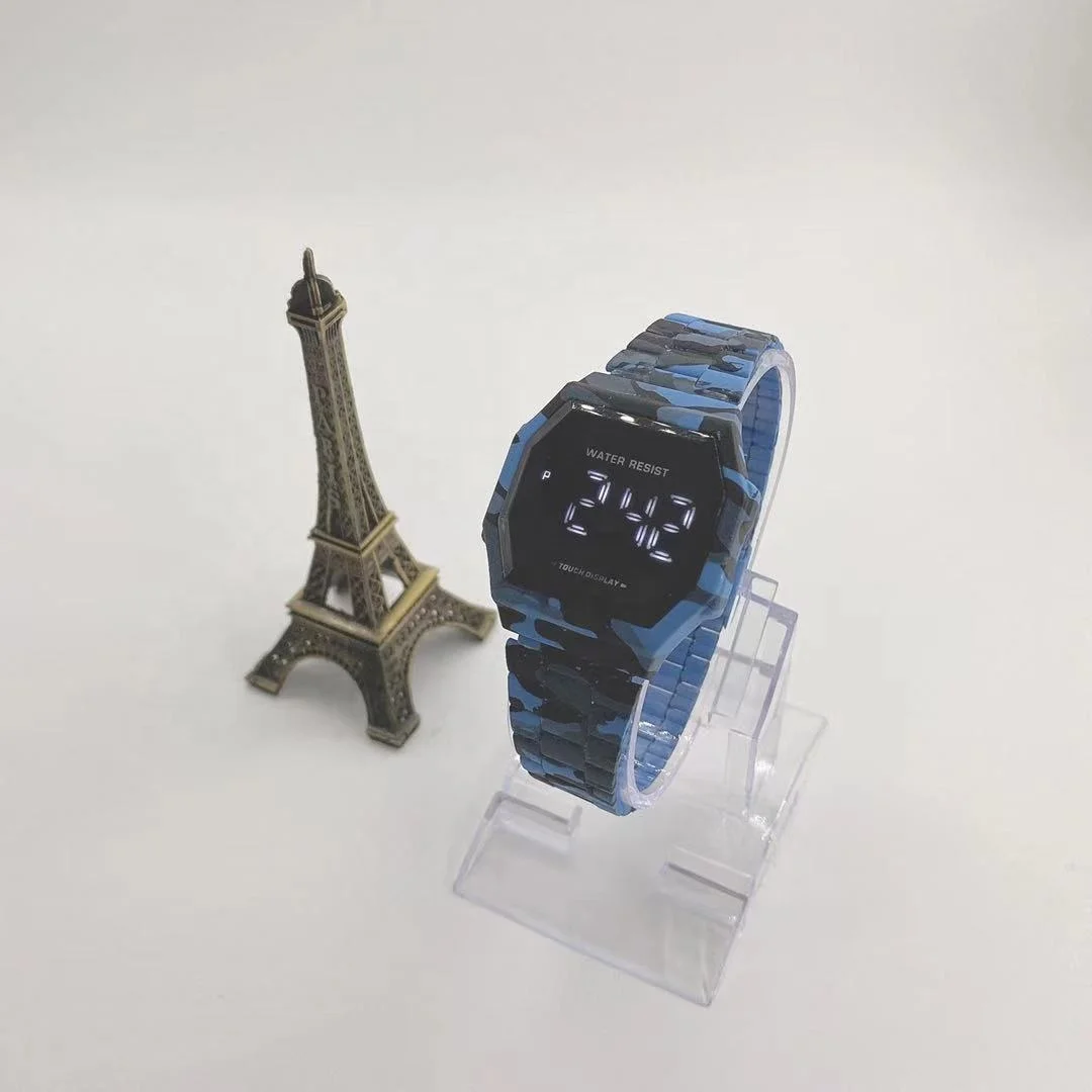5 Colors In Stock Hand Touch Luminous Camouflage Watch Men Oil Injection Vintage Watch Digital