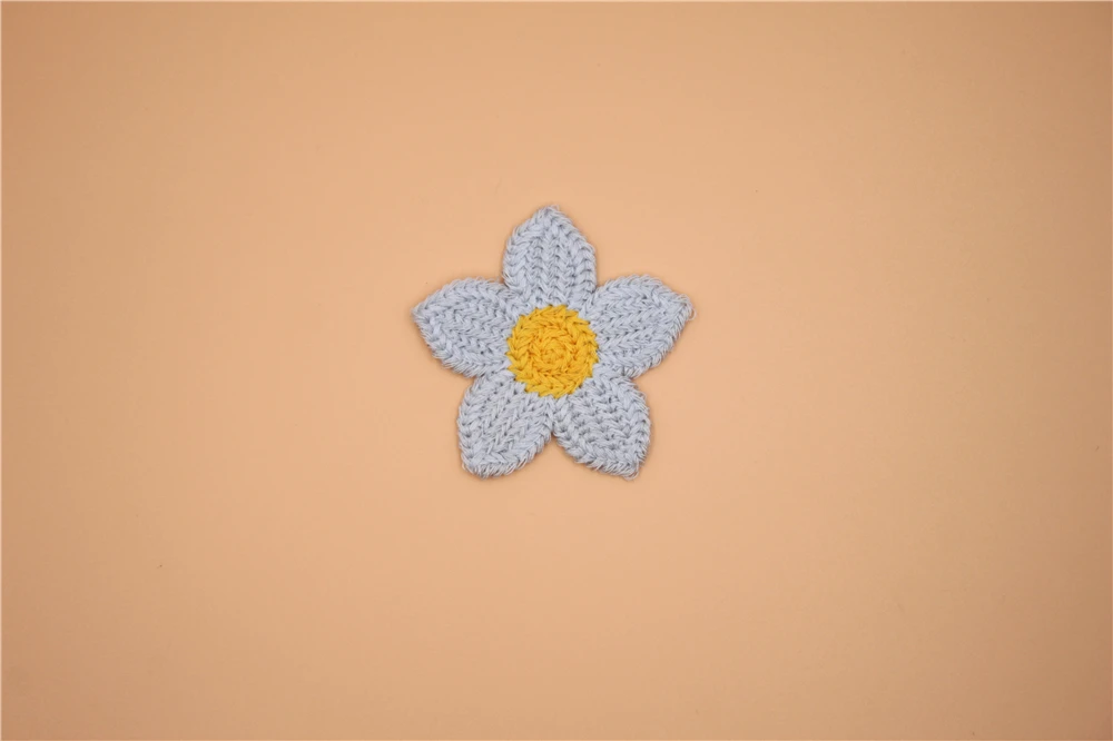 MS23237 Hot Sale Crochet Flower Shape Applique Colorful Sew On Embroidered Patches
