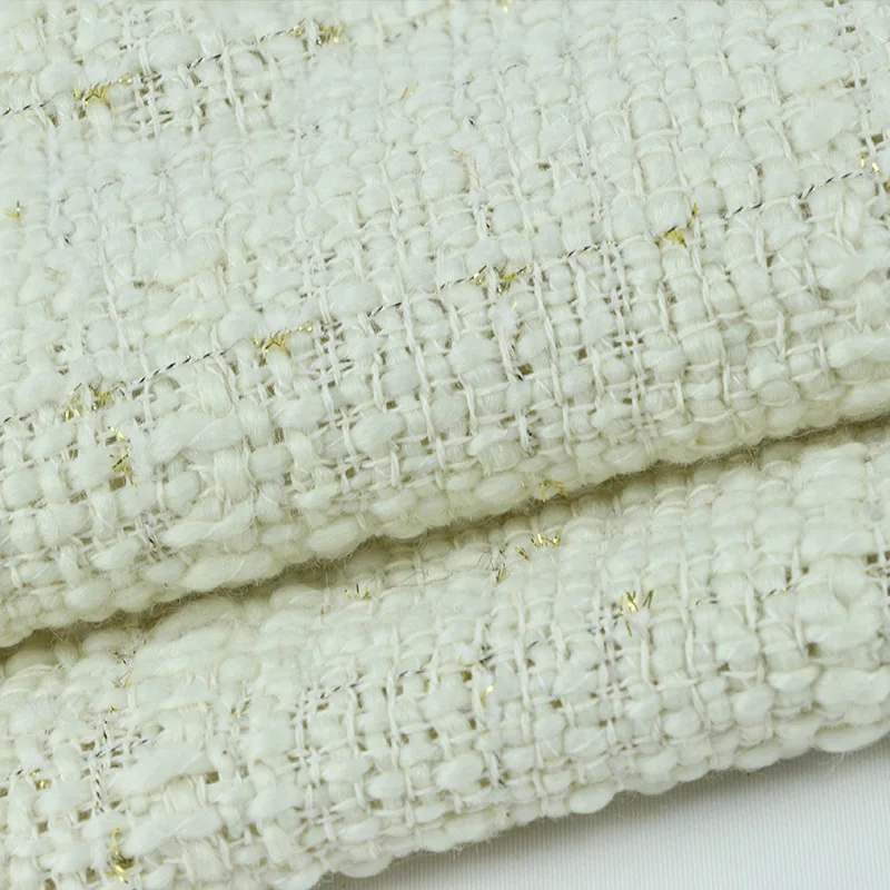 harvest polyester cotton rayin spandex stretch boucle fabric tweed jacquard fabric for garment