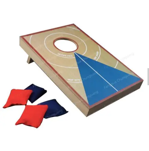customized classical promotional wooden Bean bag toss game set in paper box for kid