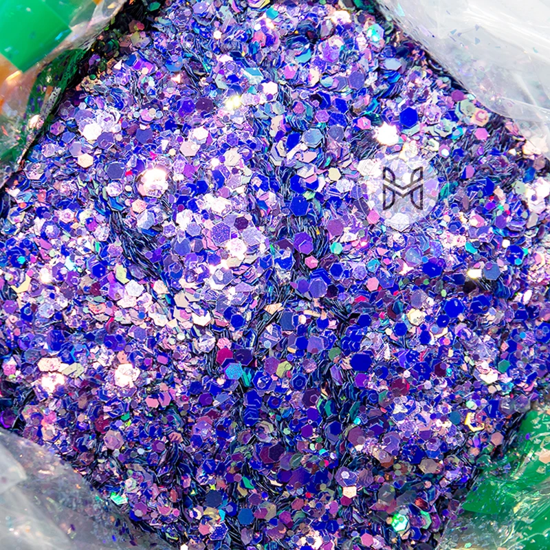 Glitter Supplier wholesale cosmetic grade glitter pigment ultra-thin laser holographic highly bright ultra-fine glitter