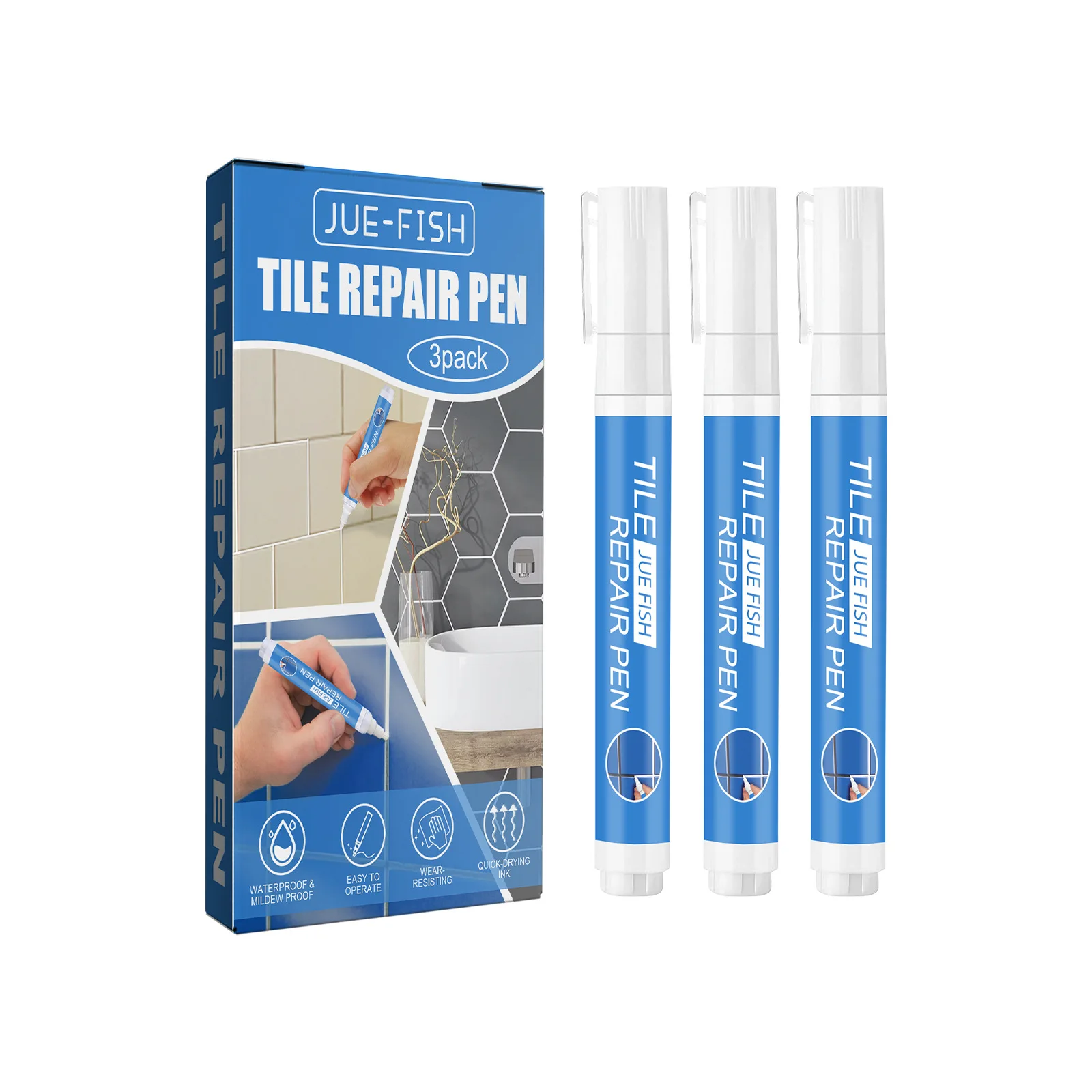 Tile Repair Pen Sewing pen Bathroom beautification tile repair water and mildew resistant floor crevices