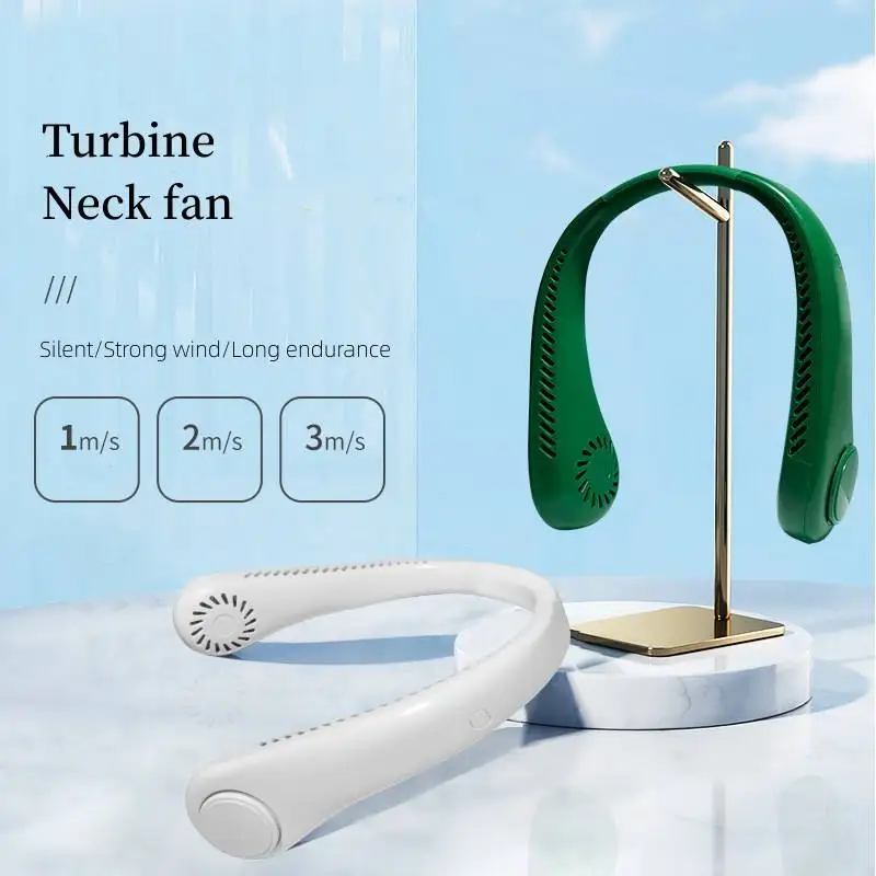 Factory outdoor mini fan air cooler rechargeable wearable portable handheld neck fan for office household