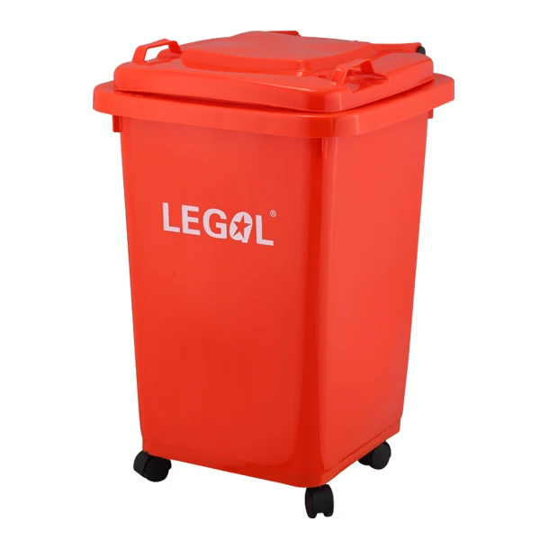 50L30 liter kitchen waste buckets kids toy storage container with four small wheels trash can