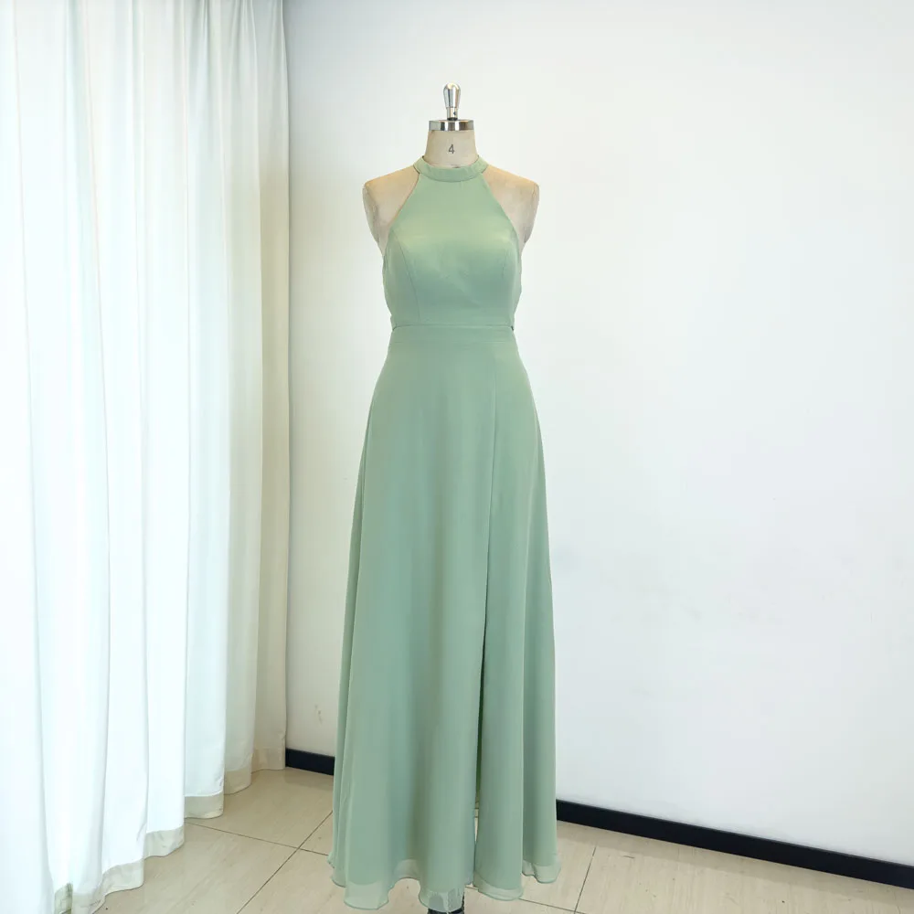 TEENYEE Customizable Evening Dresses Modest Bridesmaid Mint Green Ball Gowns For Wedding
