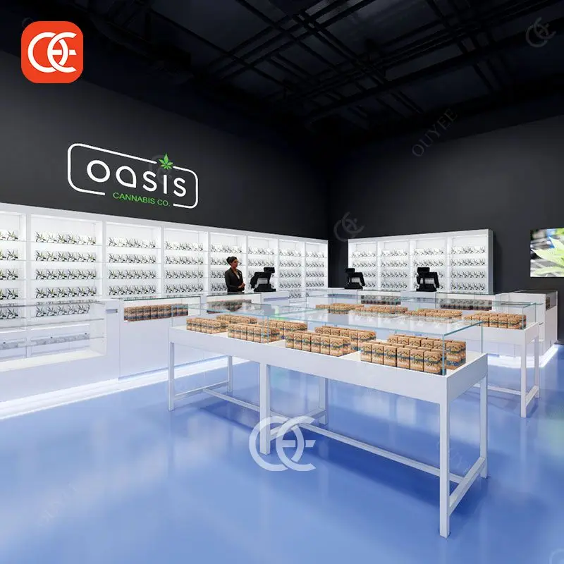 High Quality Led Showcase Smoke Shop Cabinets Glass Display Showcase Retail Cigarette Display Smoke Shop Tobacco