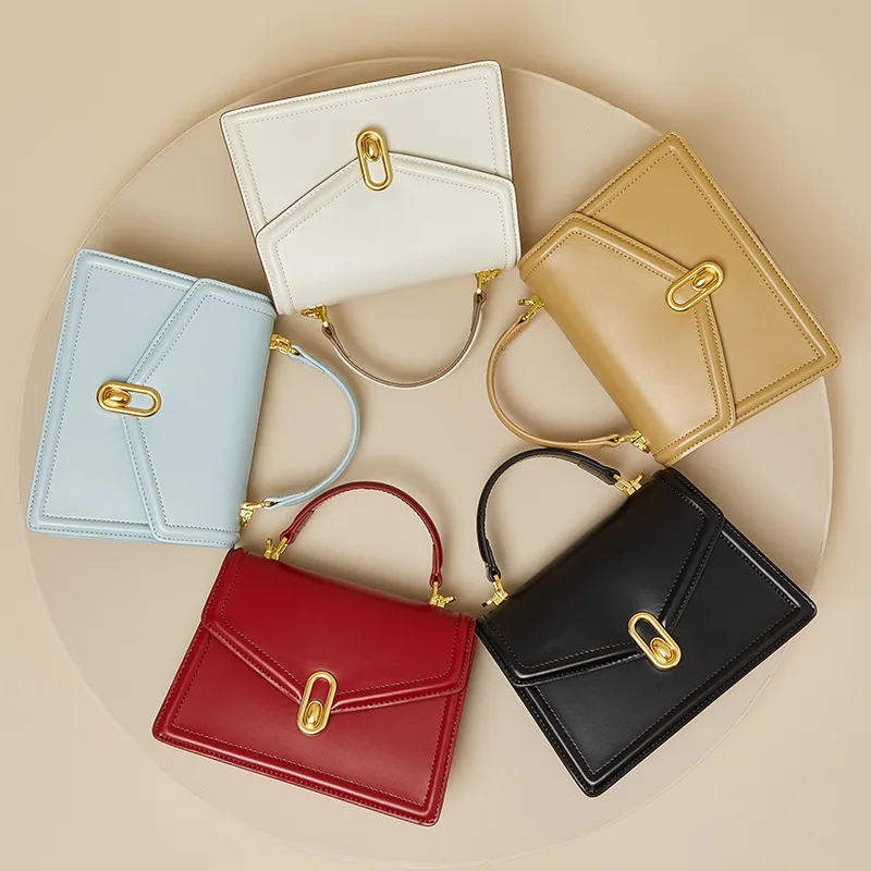 High end design crossbody bag, simple and luxurious, single shoulder and armpit genuine leather bag, 2024 classic handbag
