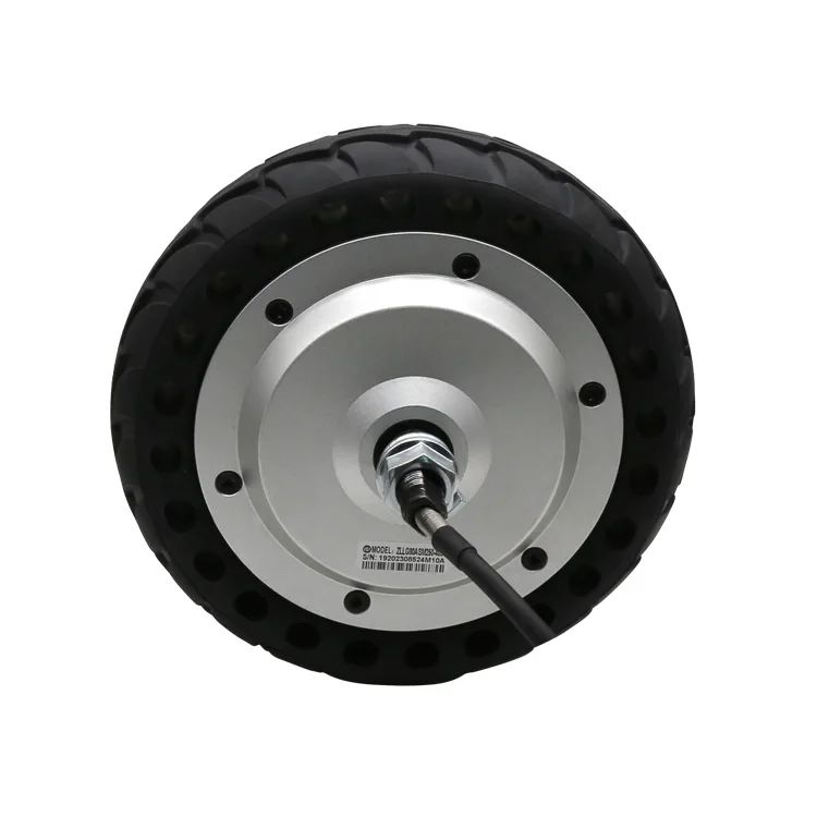 ZLTECH 8inch 24V-48V 350W 150kg load IP65 rubber tire electric drive wheel dc hub wheel motor with 14bit encoder for AGV robot