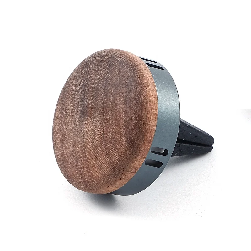 Luxury Metal Solid Diffuser Car Perfume Scented Wooden Air Freshener Lemon Orange Rose Cologne Clip-On Purifier Ford Vehicles