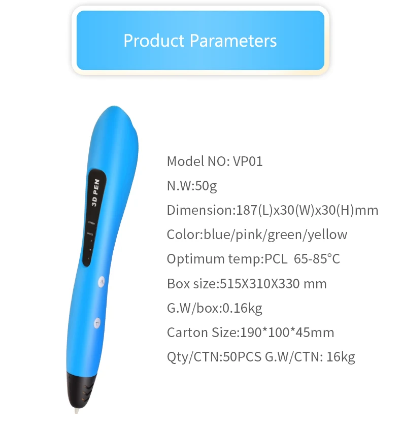 Sundi3D pens  hot sales product low temperature  3d pen pla filament for toys kids