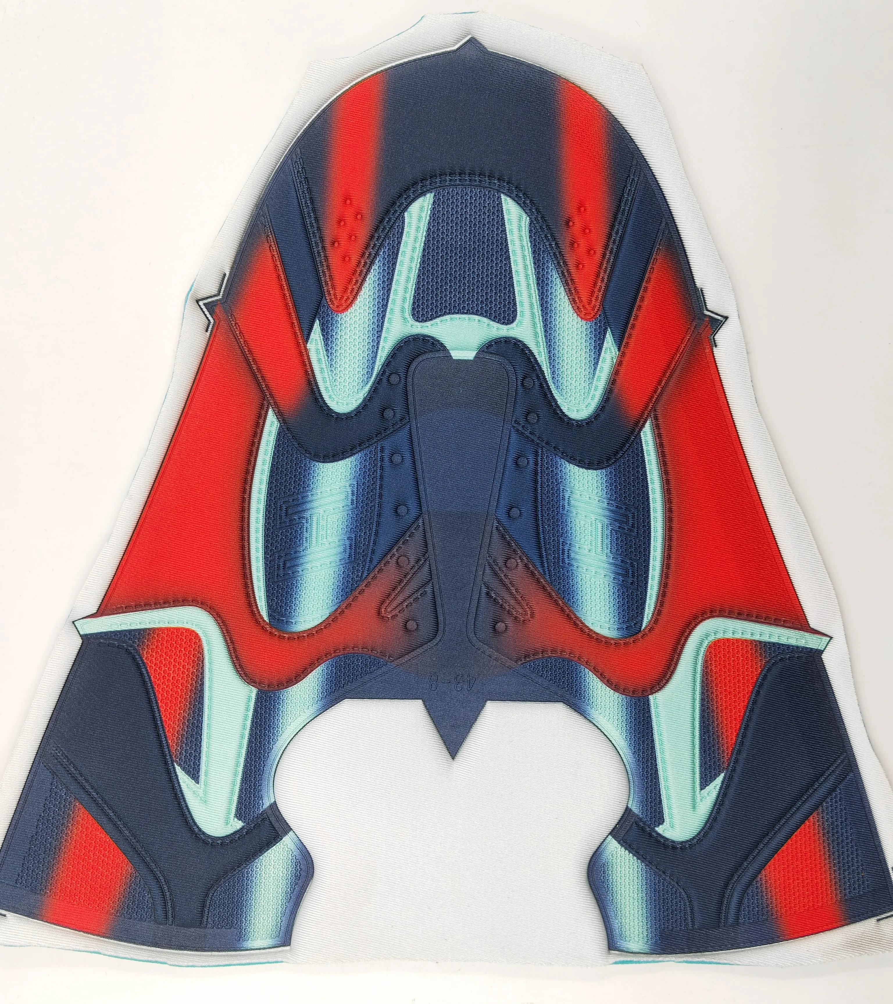 5D 4D 3D Semi finished Shoes Material Vamp Stretch Resistant Kpu Polyester Air Fabric Breathable Mesh For Casual Sport