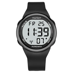 Hearkent  US Atomic Digital Talking Watch for Visually impaired low vision man talking watch big numbers