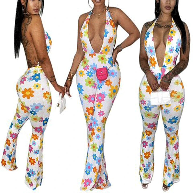 2024 New Arrivals Spring Women Sleeveless Strap Overalls Wrap Chest Wide Leg Playsuits Multi Pocket Cargo Womens Jumpsuits