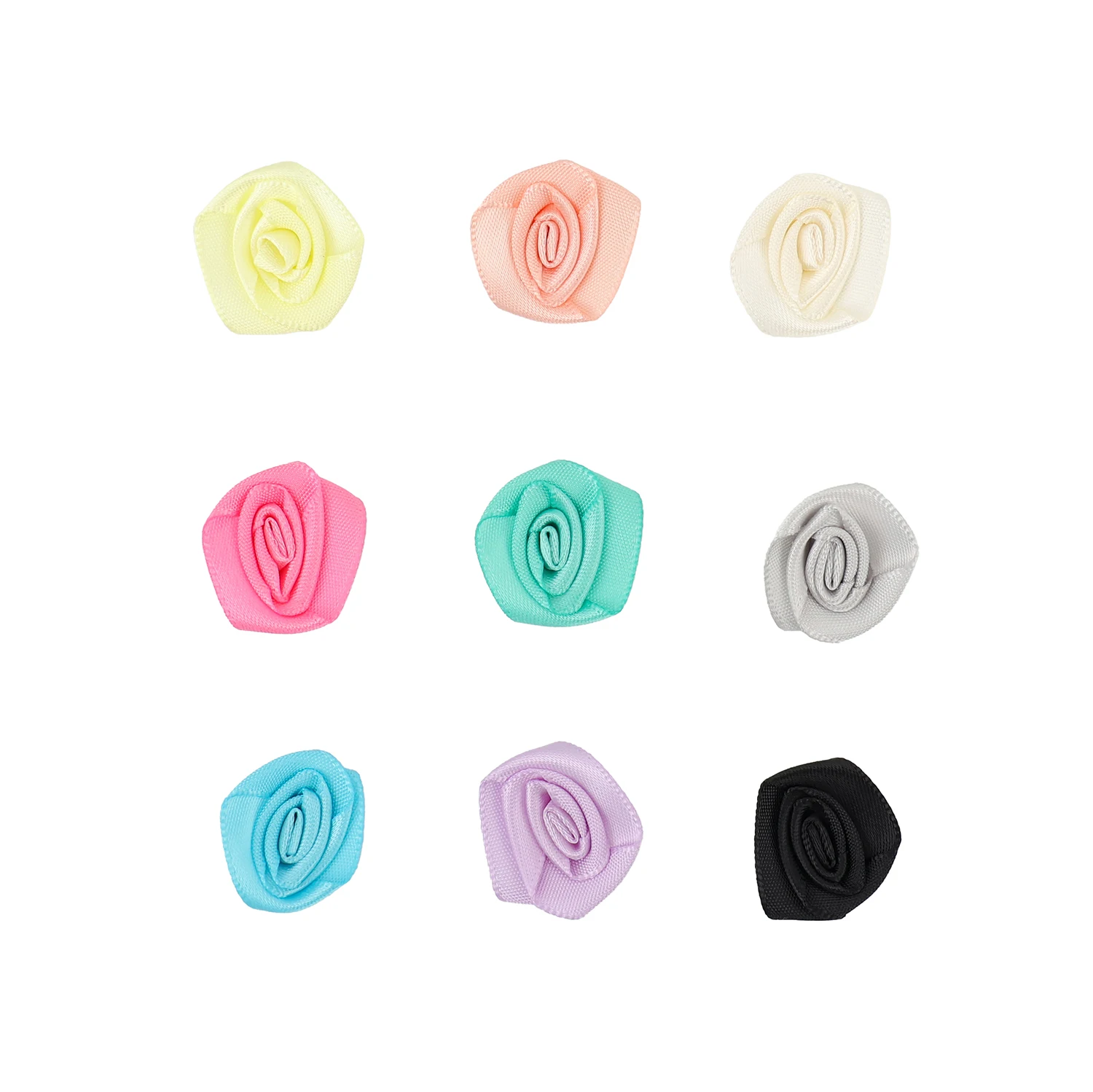 Wholesale Handmade Clothing Decorative Flower Artificial Fabric Girls Hair Clothing Dress Ribbon Bow For Craft Accessories