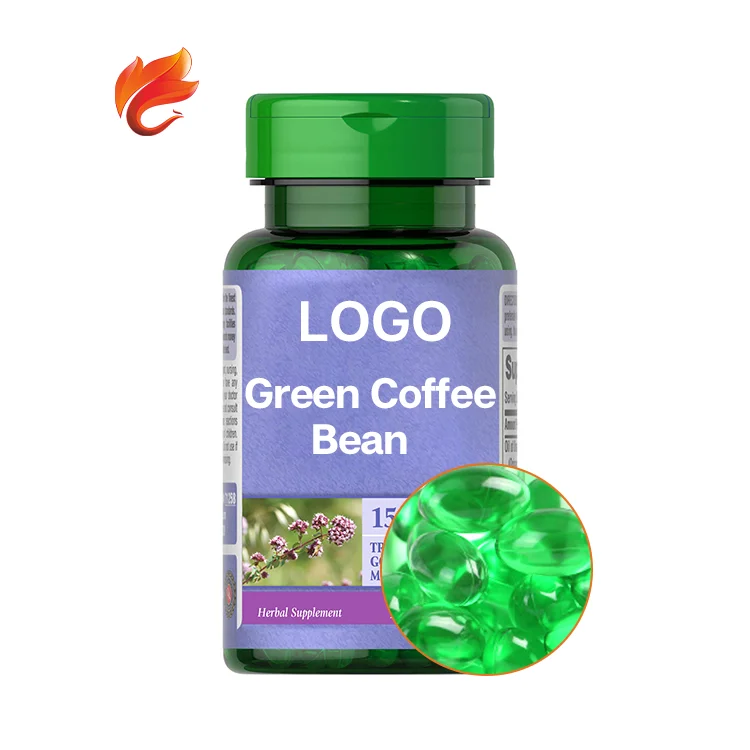 Pure Natural Weight Loss Green Coffee Bean Extract Diabetes Care Softgels Soft Gels Capsules OEM 500Mg Private Label