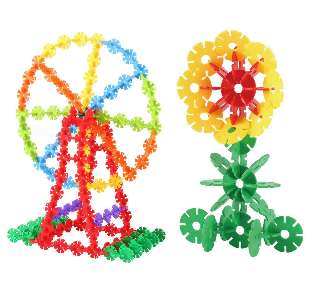 Educational Toys DIY Snowflake Plastic Building Block Toys