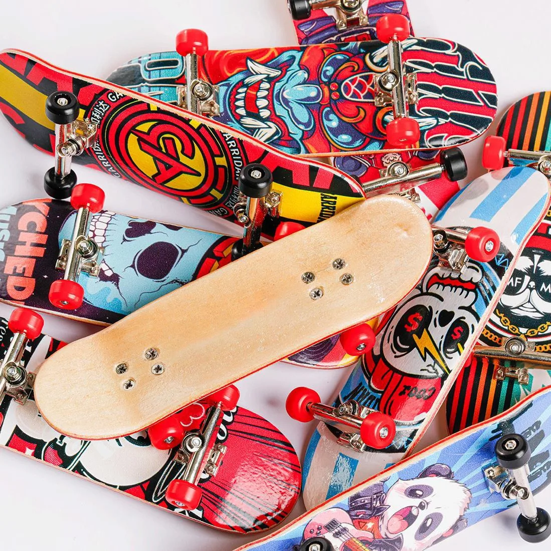 Blank canadian maple wood finger board mini skateboard toy fingerboard