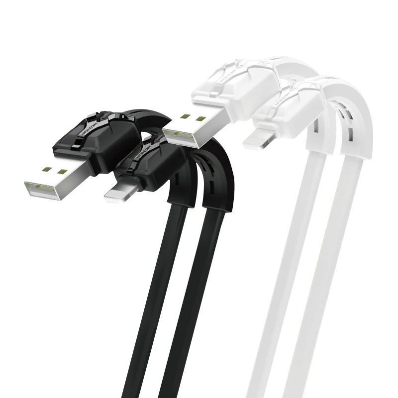 MOXOM Mobile Phone Flat Data Sync Quick Charge USB Charging Cable For iPhone X 8 7 iPad