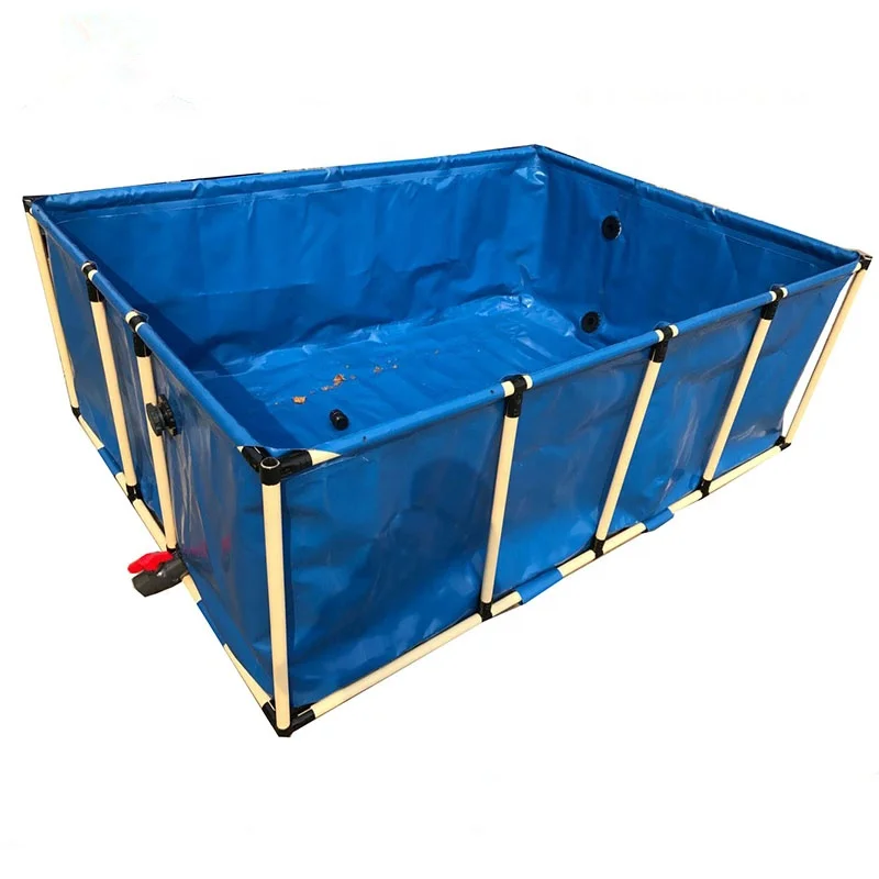 Plastic Fish Pond PVC Foldable Flexible Soft fish farming tanks fish pond square plastic ponds