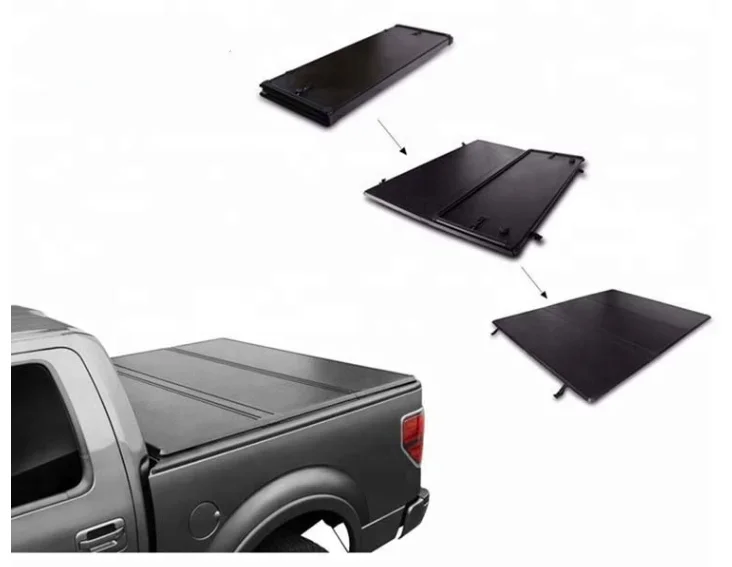 PLEGABLE 3 PARTE LONA  Hard  Aluminum Tri-Folding Tonneau  Cover Hilux with Good Quality for D-MAX AMAROK MAXUS USE