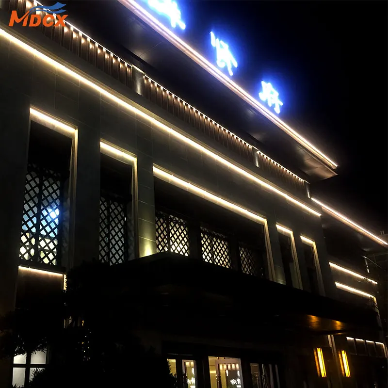 monochrome 3000k warm white tube light led wall facade light