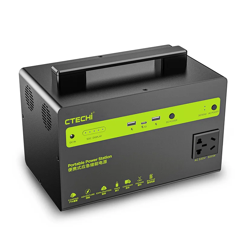 300W portable power station portable battery power supply solar generator 300W