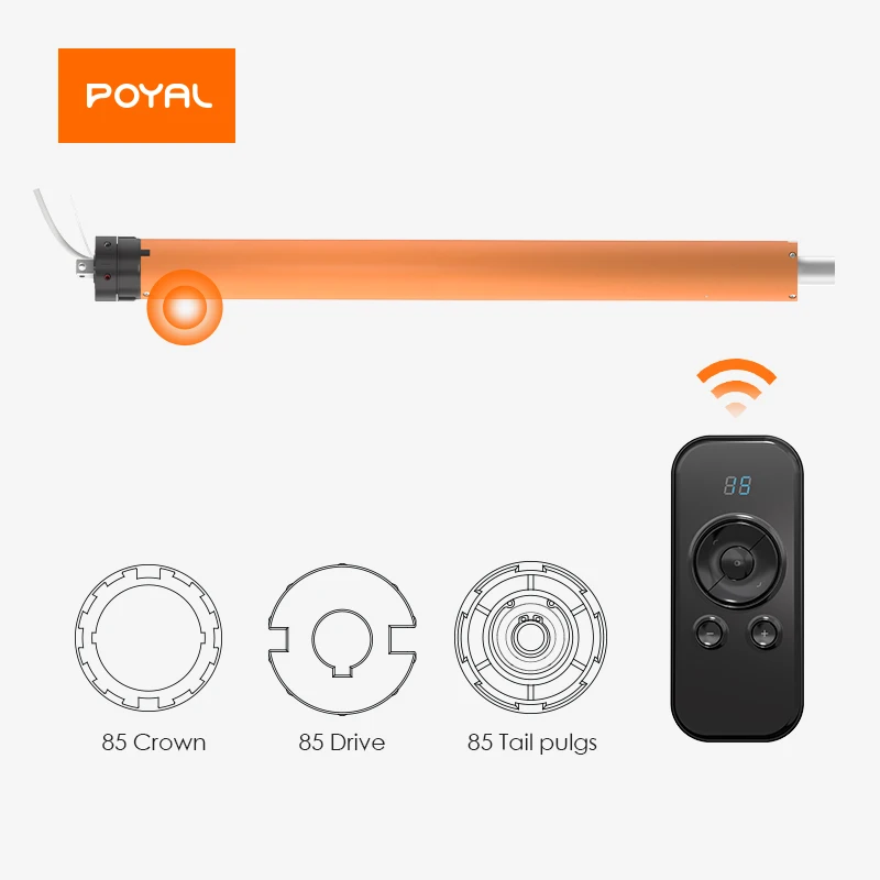 POYAL Wifi smart Zigbee shutter motor aluminum roller shutter door with automatic door opener