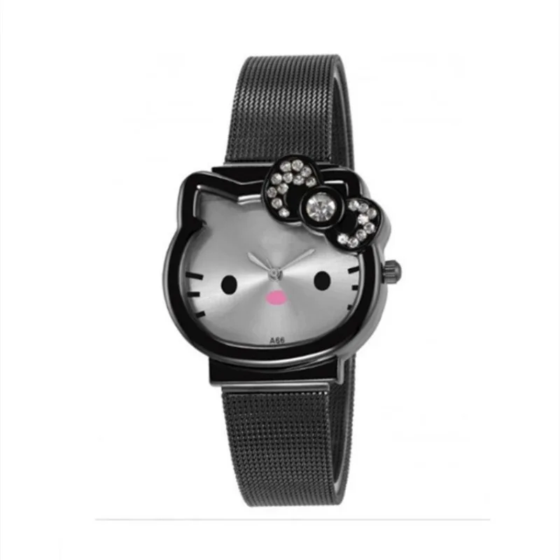 Hifive Fashion Cartoon Hello kitty Children Watch Quartz Bracelet Watches Magnet Buckle Strap Kid Wristwatch Girl Gift Relogio