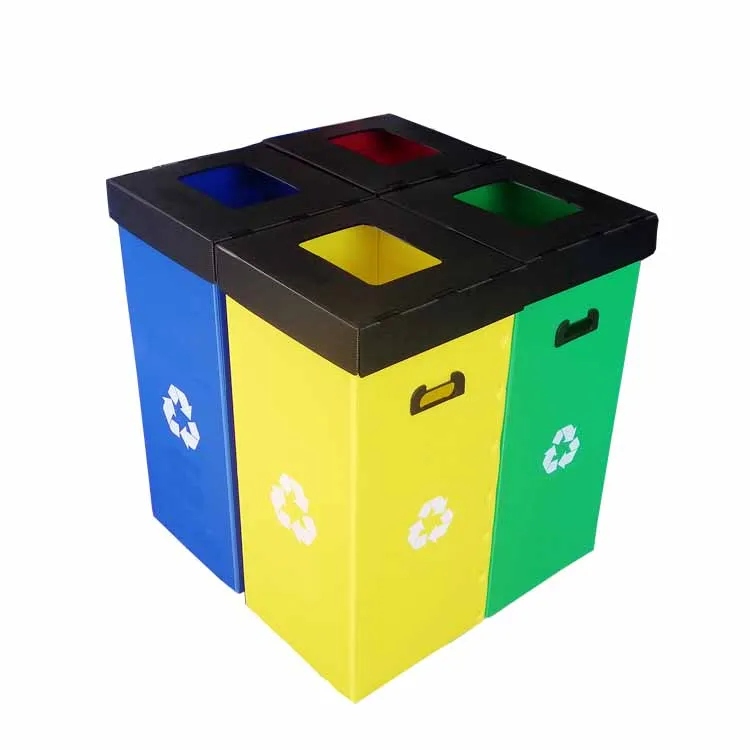 Bottle Classified Correx Recycle Bin Waste 2/3/4 Compartments 6L 20L 60L 120L Waterproof Indoor Recycling Sort Bins