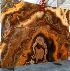 Luxurious Translucent Background onyx marble slabs Book Match onyx slab wholesale cheap price