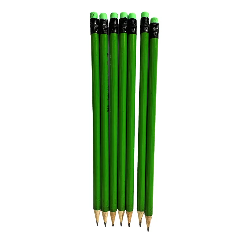 Wholesale School Stationery Supply Standard Pencils HB Wooden Pencil with Custom Logo Printed for Children