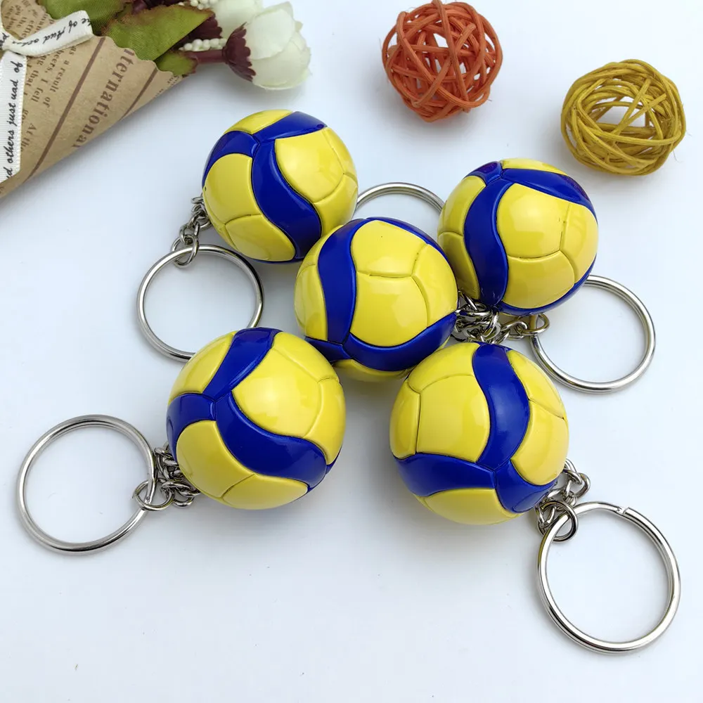 Promotional Souvenir Gift New Design Sports Key Chains  Plastic Keyring Volleyball keychains