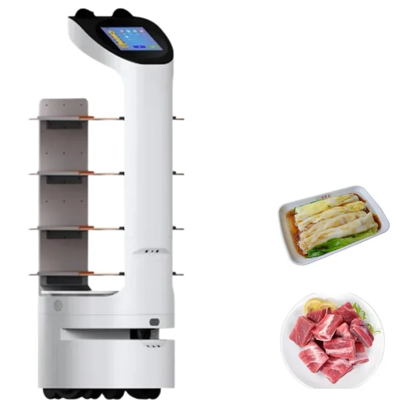 High quality automatic robot waiter delivery robot automatic driving hotel restaurant coffee shop intelligent service robot