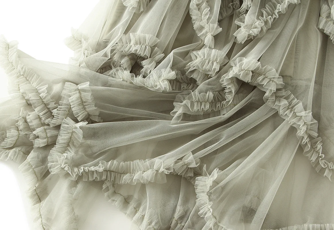 Женская плиссированная юбка с рюшами