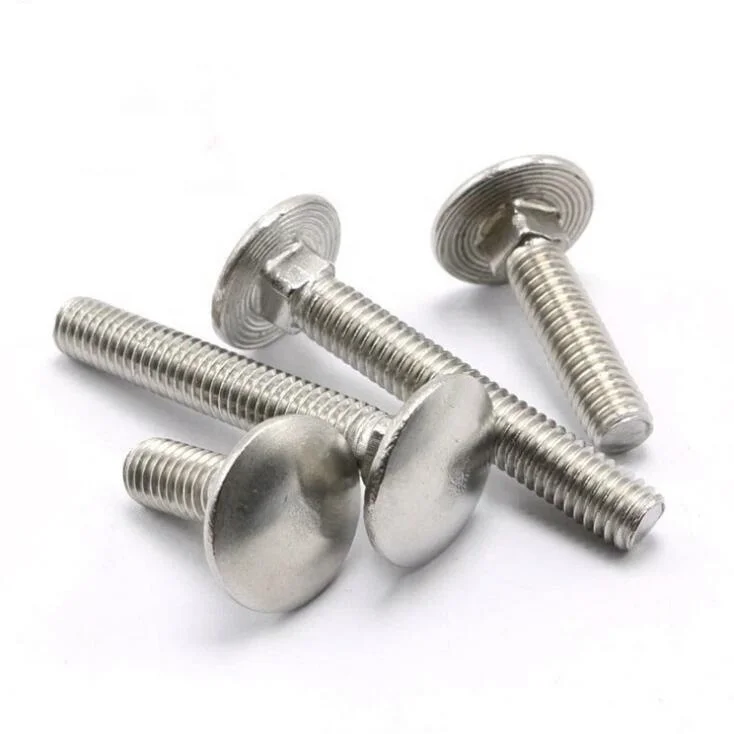 China Factory DIN603  Stainless Full Thread Half Thread Round Head Square Neck Carriage Bolt Mushroom Head Carriage Screw
