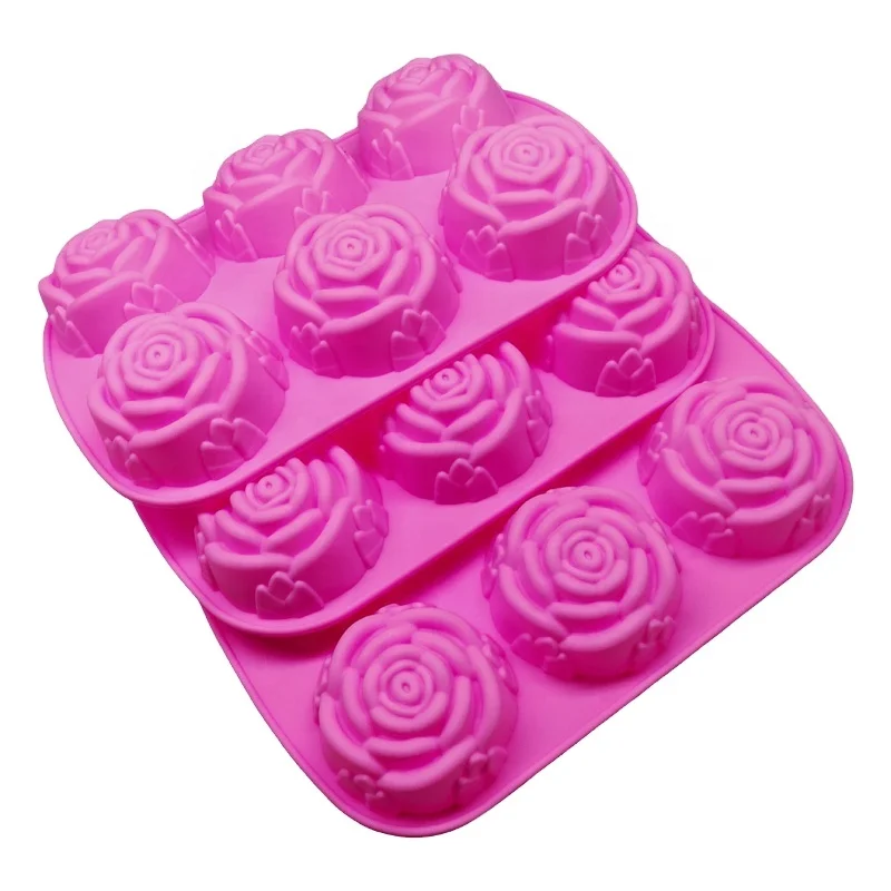 soft rose shape  3D silicone mold soap silicone molds baking mold supplier
