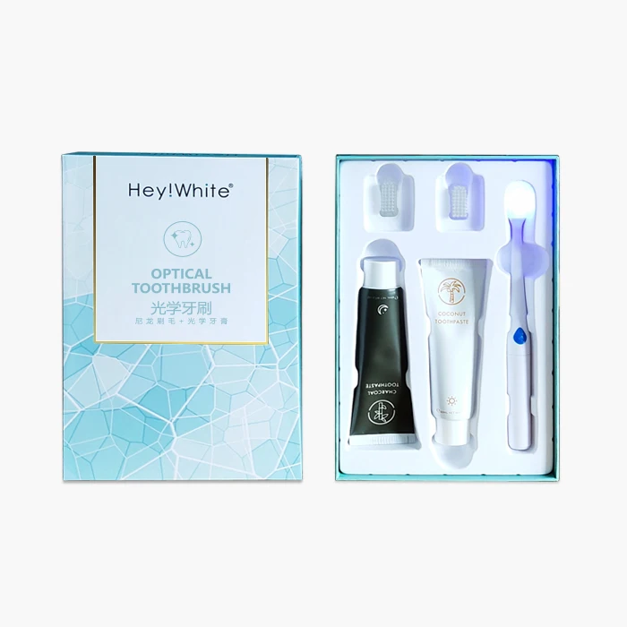 New style oral care B level whitening toothpaste and led accelerator toothbrush kit