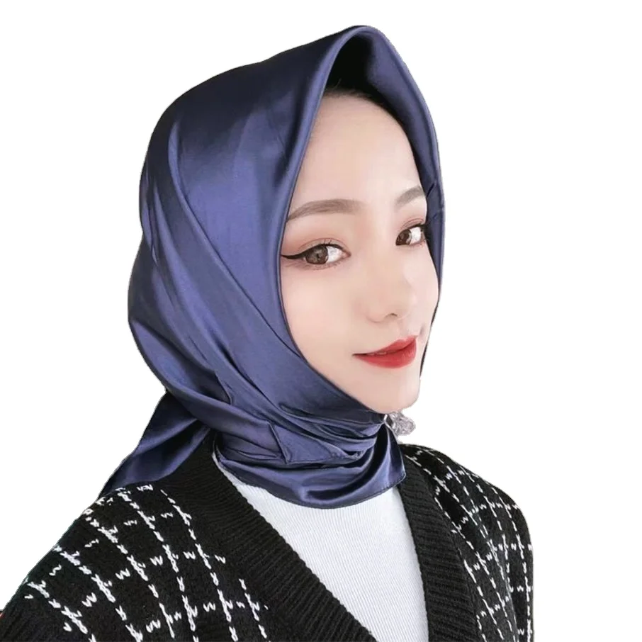 Women Muslim Scarf Instant Hijab Muslim Shawl New Head Cover Silk Satin Ribbon Hat Cover