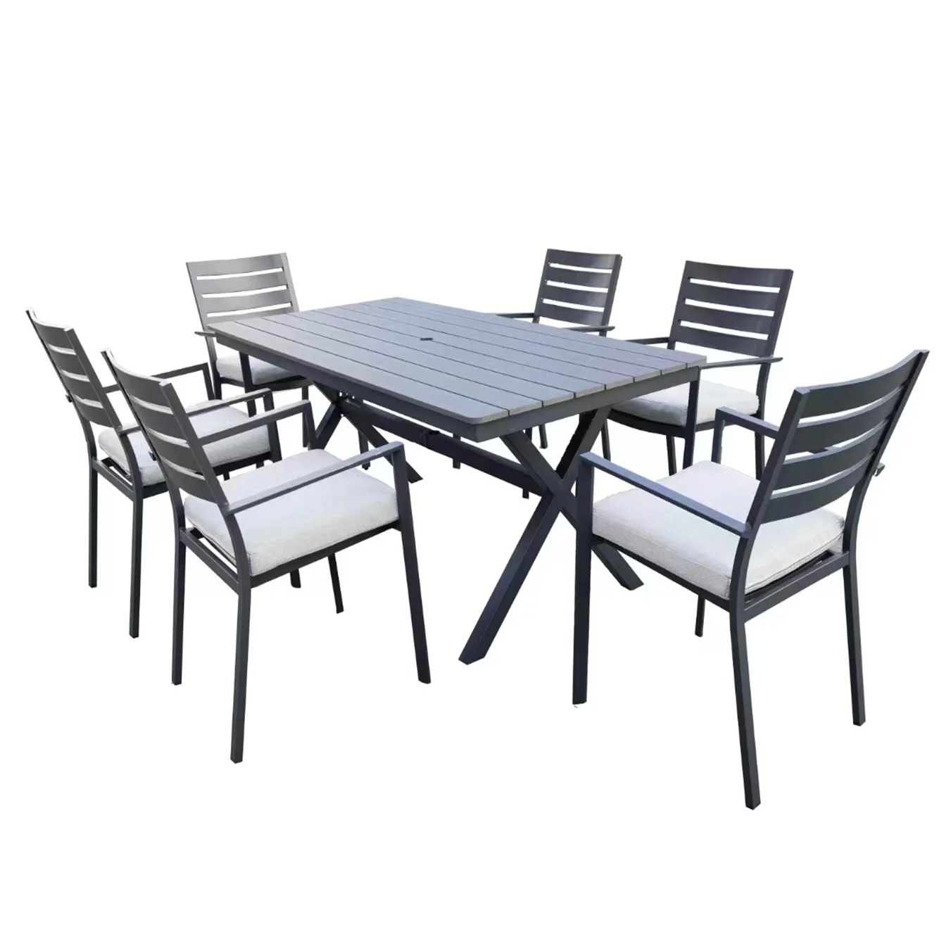 Aluminum Garden Dining Sets Outdoor Garden Table Cross Leg