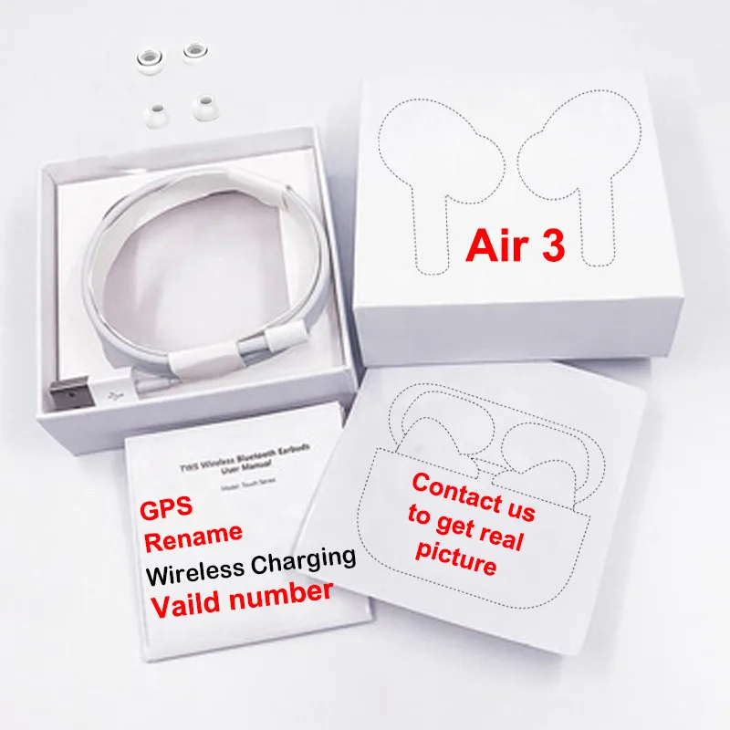 Free Sample Original 1:1 Jl 6973 Rename Gps Tws Air Gen 3 Earphones Airs Pro 3 Wireless Earbuds Ear Pod Pro