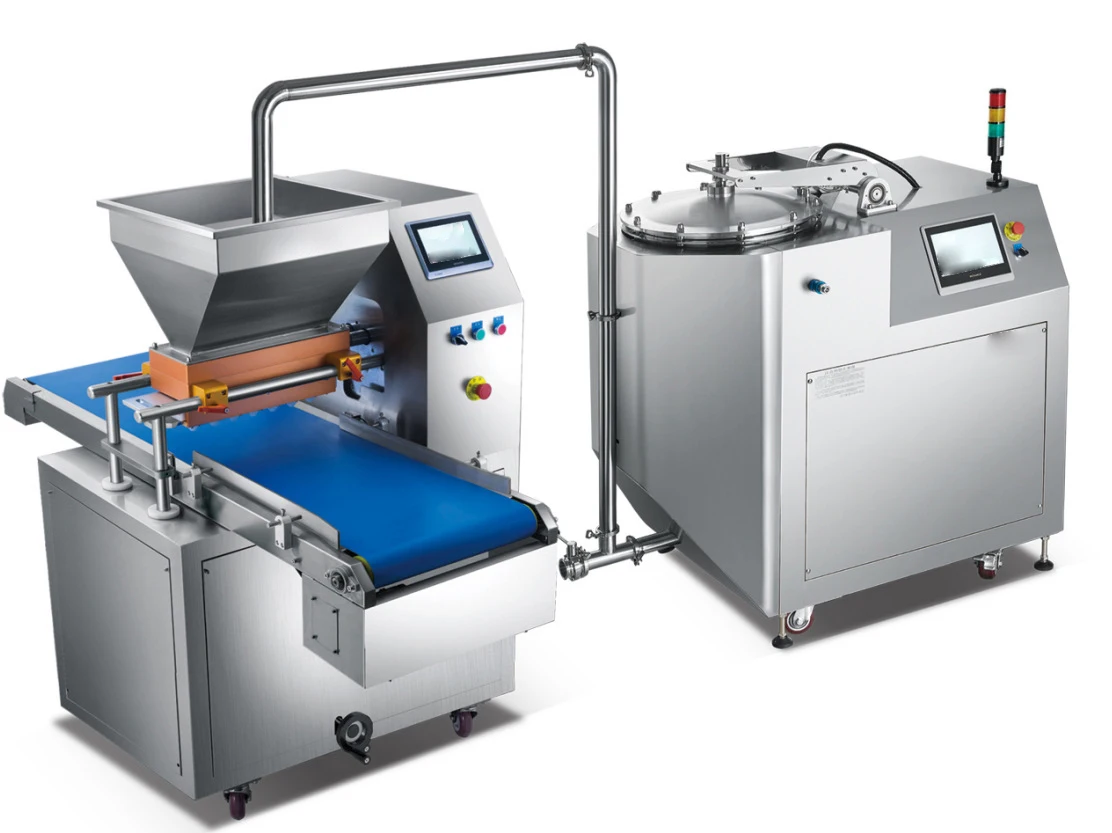 Save labor Cost Raise Production Capacity Semi-Auto PLC control Cake Merigner Depositor Dropping Injection Machine