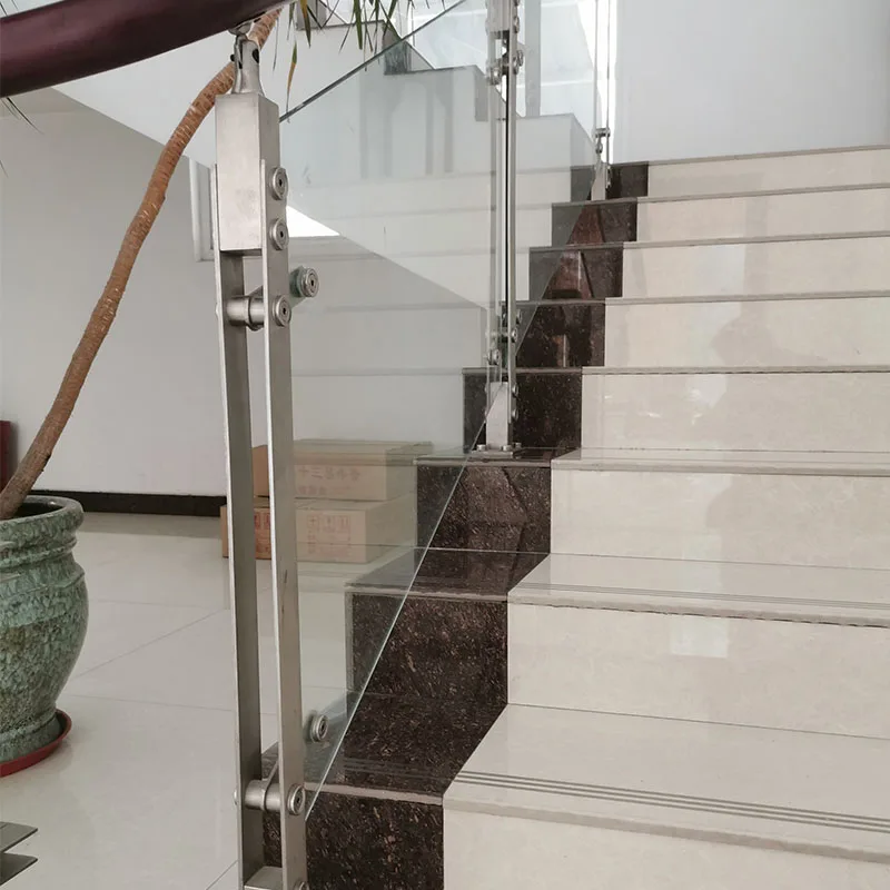 Staircase handrail stainless steel railing hotel terrace glass guardrail stainless steel post handrail wire rope guardrail