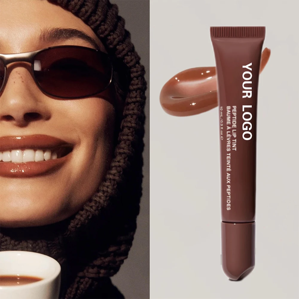 Phone Case With Lip Gloss Peptide Lip Balm Treatment Plumper Gloss Custom Logo Vegan Glossy Liquid Lip Tint Oil Make Up