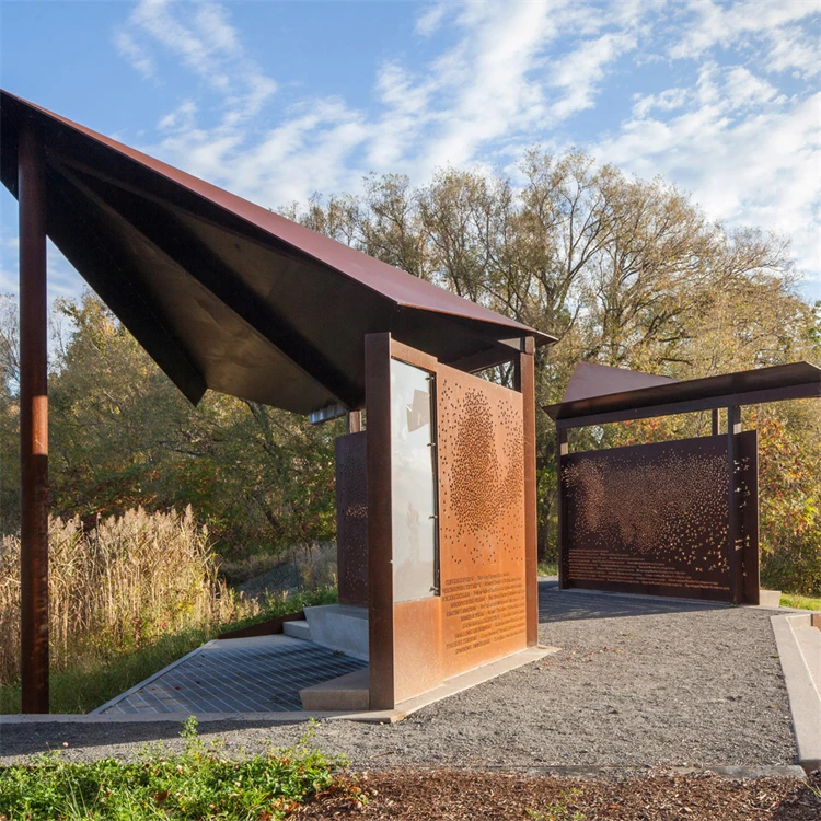 Роскошная Садовая Беседка из стали corten беседка павильон китайская садовая