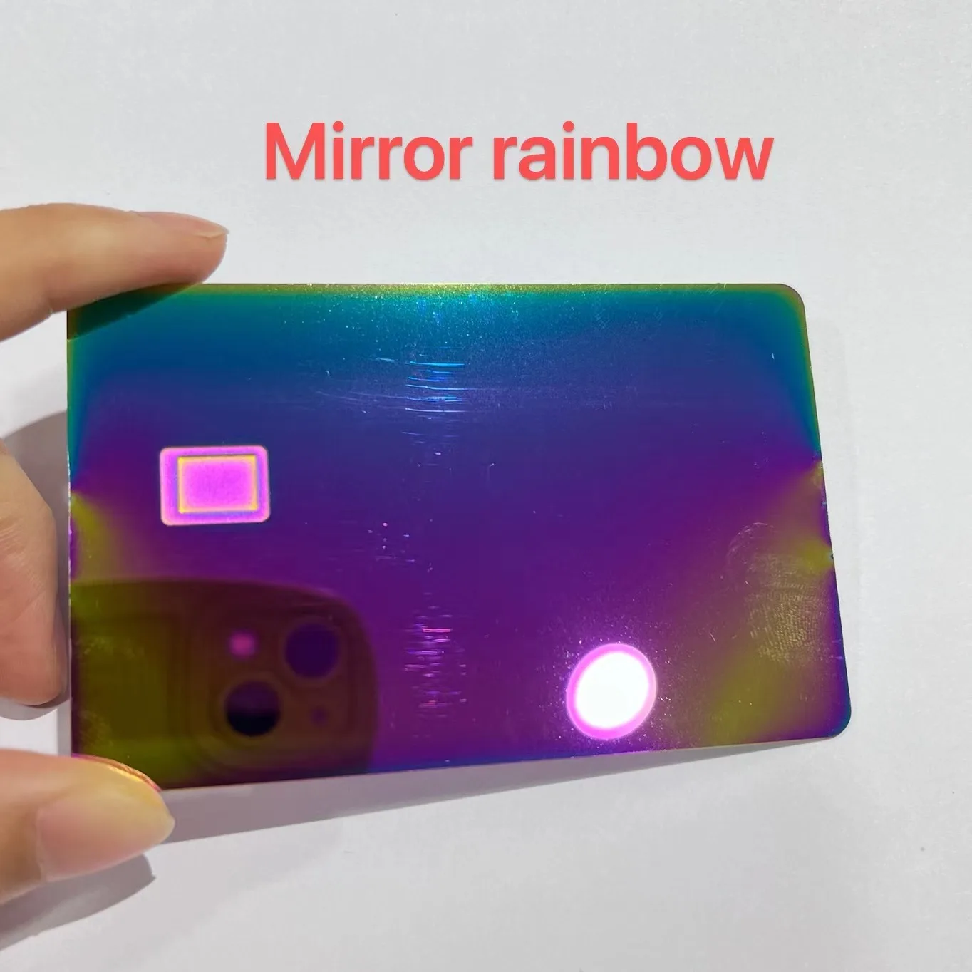 Hot Selling In Stock  Matte Multiple Colors Metal Blank Card With Chip Slot