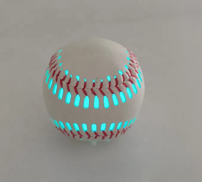 LED Baseball Ball High-end New Products Custom Logo Leather Professional Design Standard Size 9 Inch Baseball