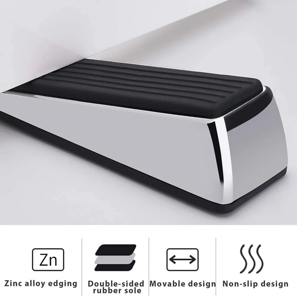 Premium Rubber Metal Door Stop Heavy Door Stopper Wedge Stopper Home Improvement