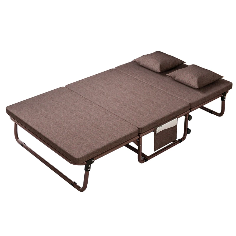 
Plastic Cot Bedroom Adult Office Space Saving Double Metal Folding Bed made in China 